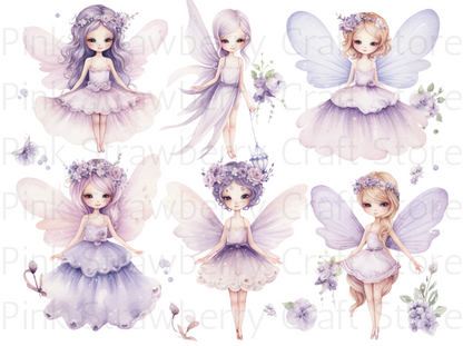 Watercolour Lilac Fairies 90 Images