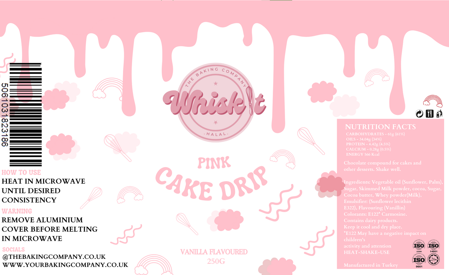 Whisk It - Pink Cake Dripping 250G