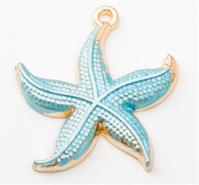 Blue Starfish Charm