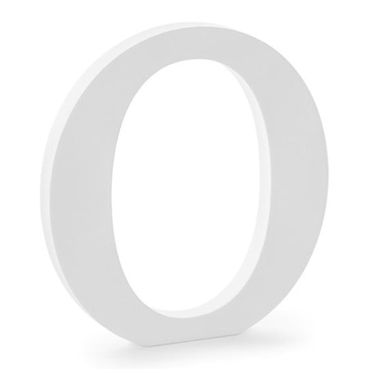 White Wooden Letter O- 20.5CM