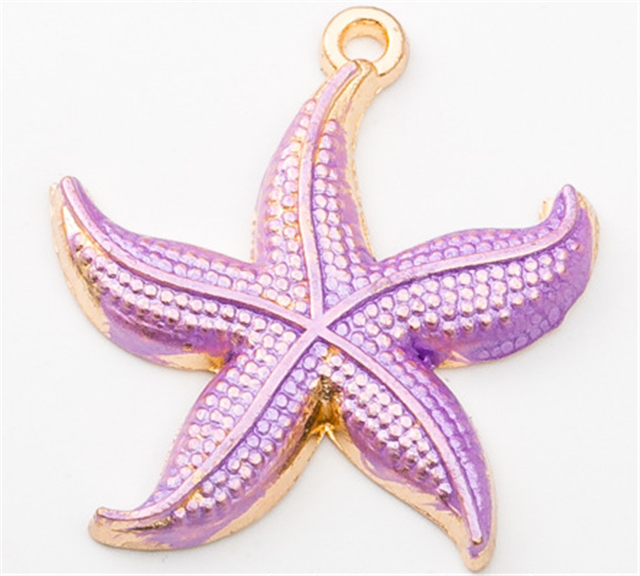 Purple Starfish Charm