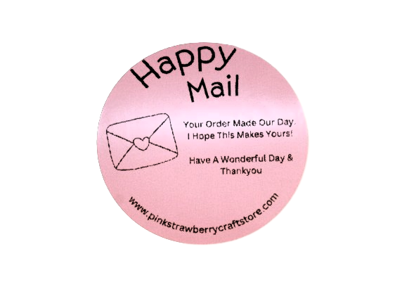 Happy Mail Classic Pink Circle Sticker Pack Of 20