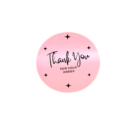 Star Thankyou Classic Pink Circle Sticker Pack Of 20