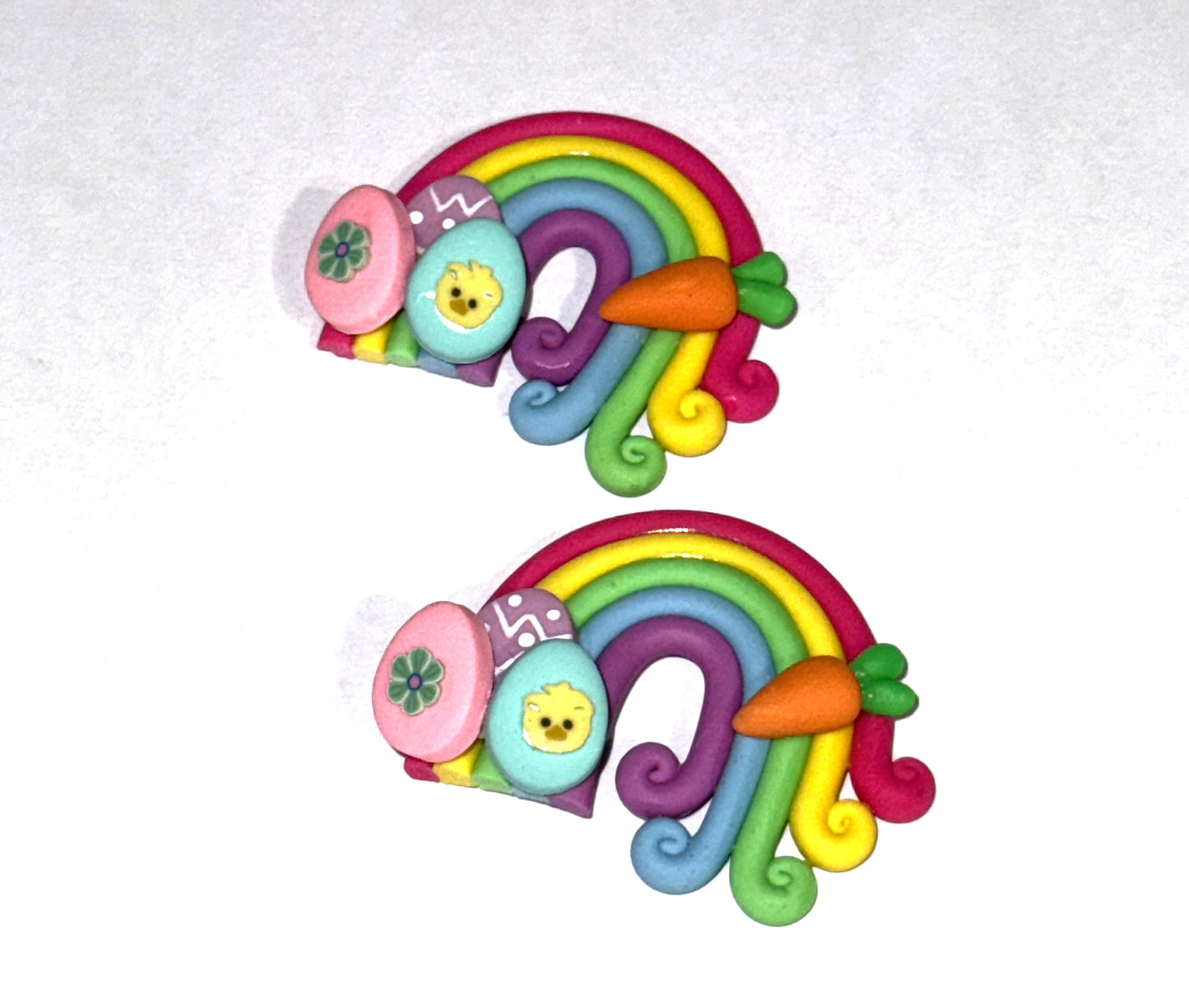 Rainbow Easter Surprise Flat Back Clay Embellishment