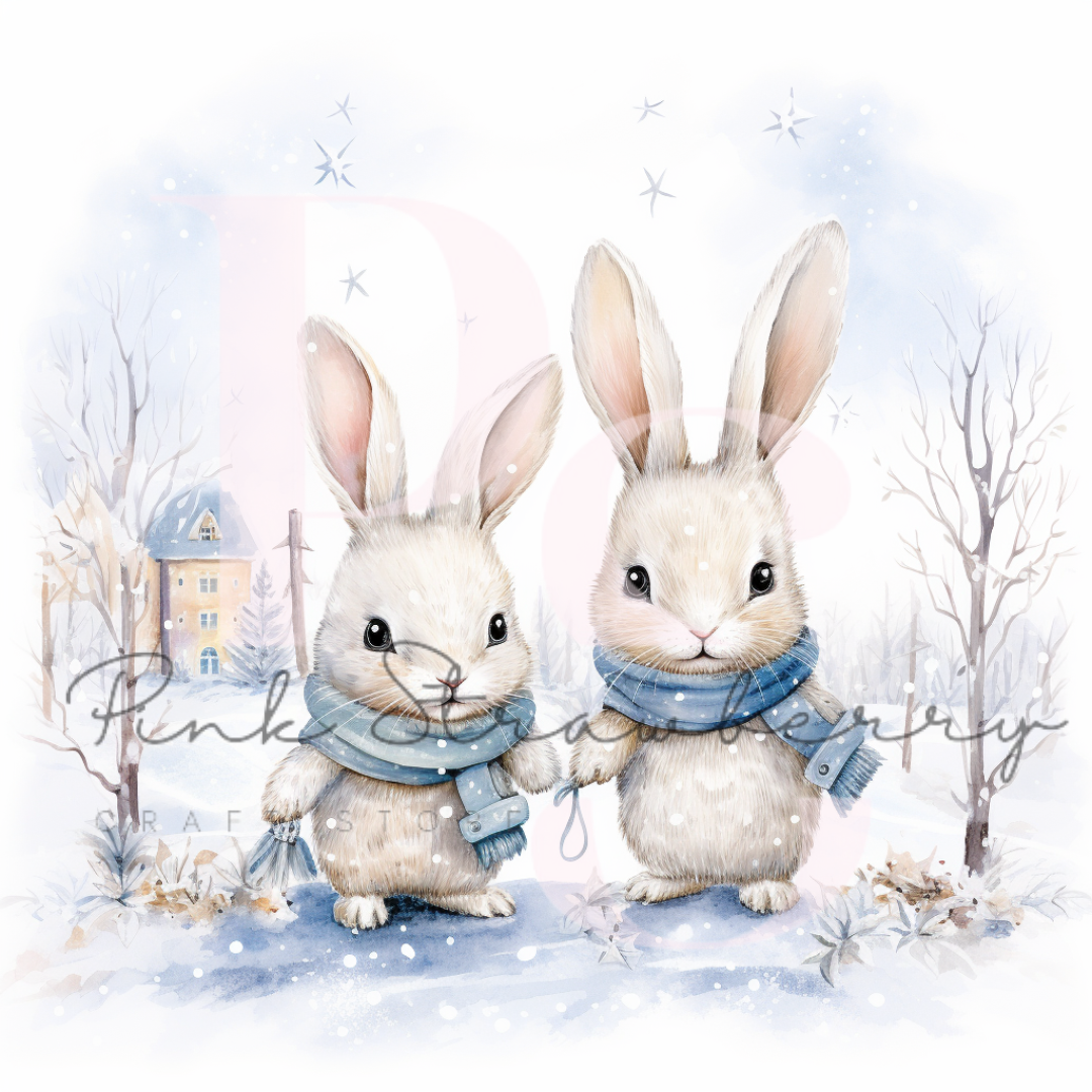 Winter Bunny Scene