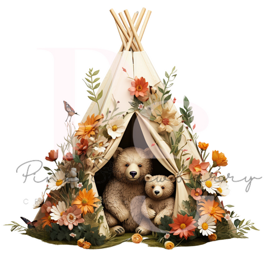 Bears In A Teepee