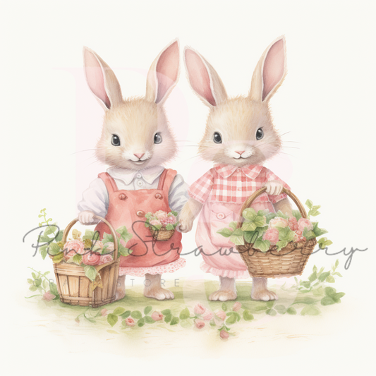 Bunnys With Baskets