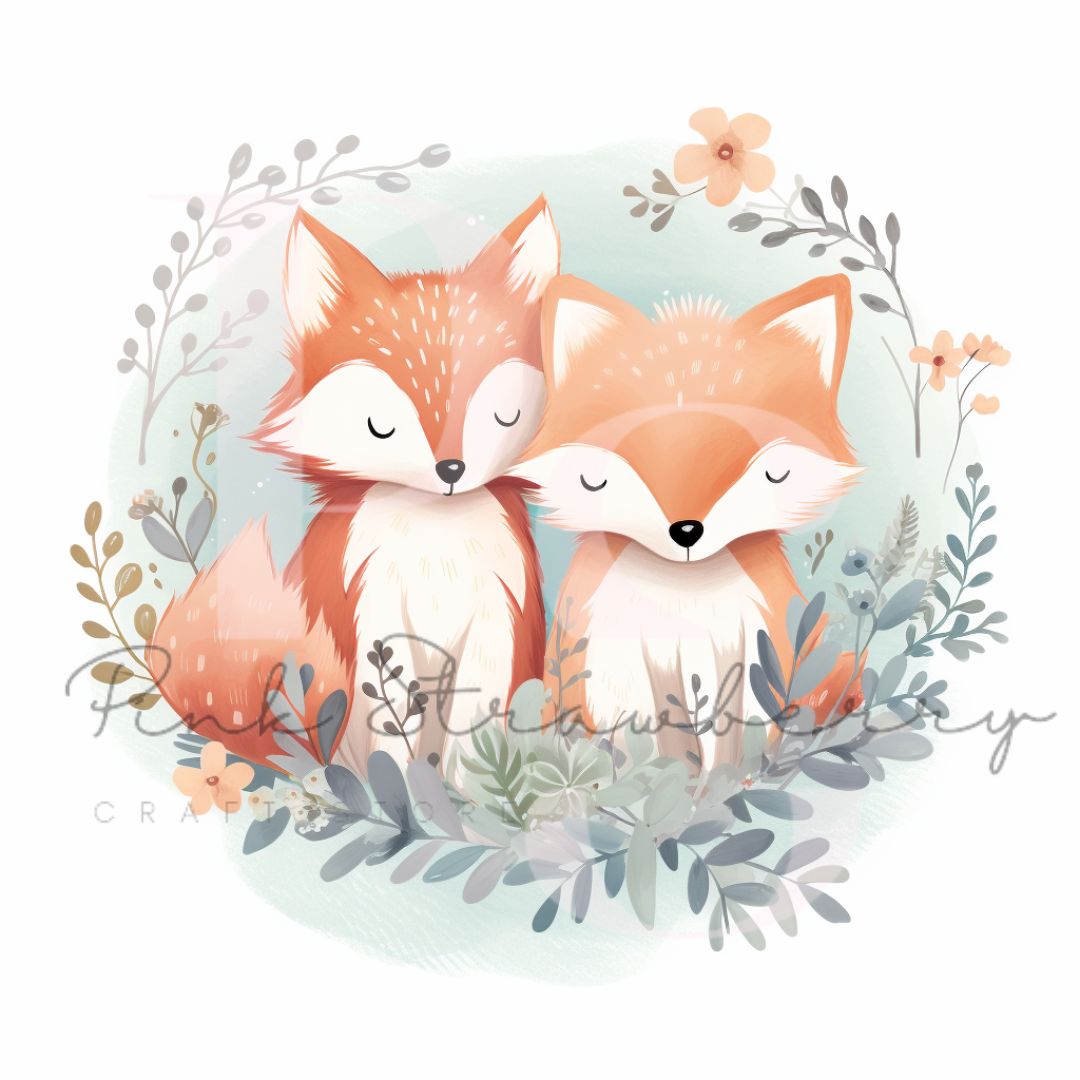 Foxes In Wreath