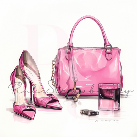 Pink Handbag & Shoes