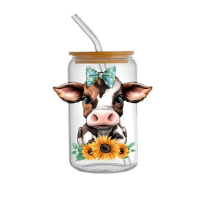 Sunflower Cow 160z Cup Wrap