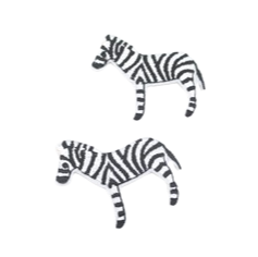 Zebra Embroidery Patch