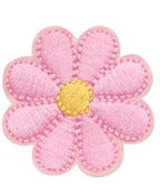 Pink Flower Embroidery Patch