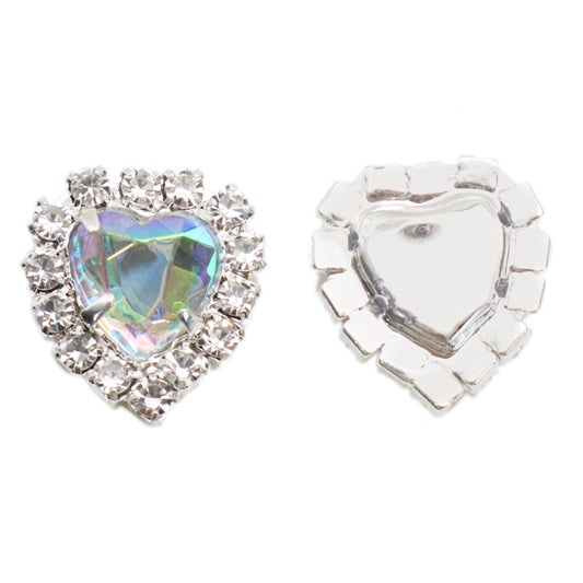 Mini Crystal Hearts Flat Back Embellishment