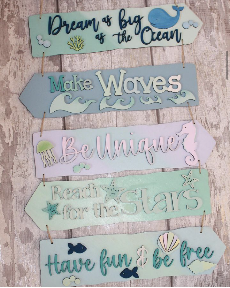 Ocean Hanging Plaque