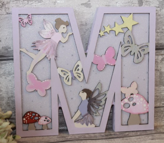 Freestanding Fairy Letter M