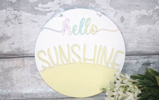 Hello Sunshine Hanging Plaque