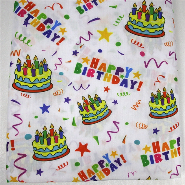 Happy Birthday + Cake Bullet Fabric Sheet