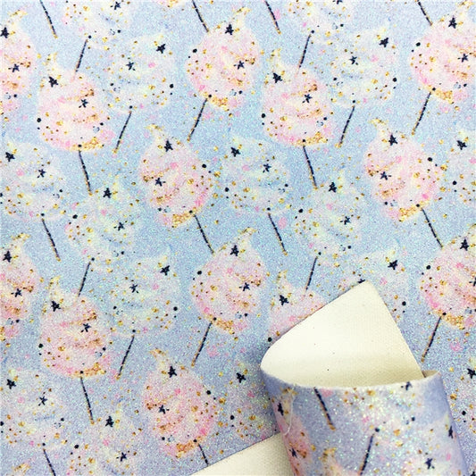 Cotton Candy Fine Glitter Fabric Sheet