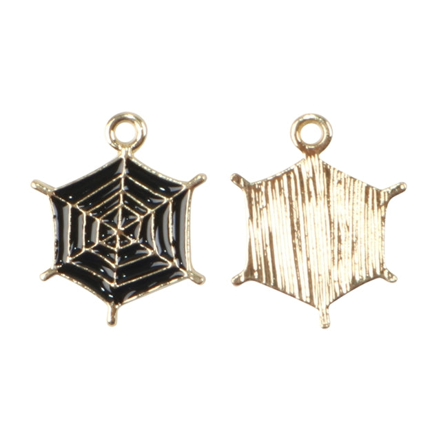 Black Spider Web Charm