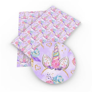 Unicorn Horns Faux Leather Fabric Sheets