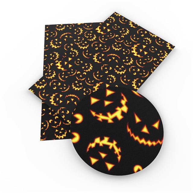 Horror Smiles Faux Leather Fabric Sheets