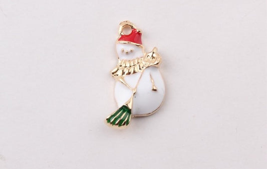 Snowman With Broom Charm