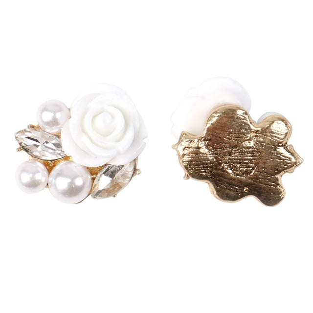 Rose & Pearl Flower Embellishment