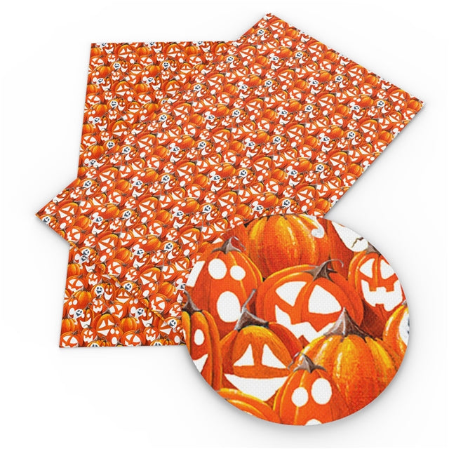 Pumpkin Faux Leather Fabric Sheets