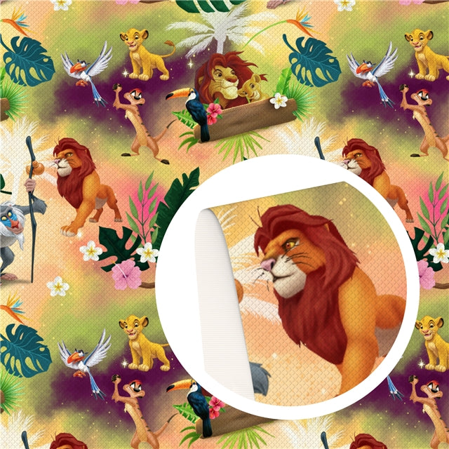 Lion Faux Leather Fabric Sheets