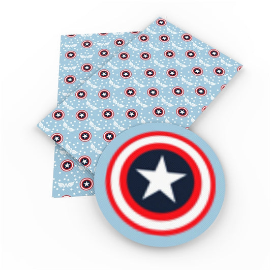 Captain America Faux Leather Fabric Sheets