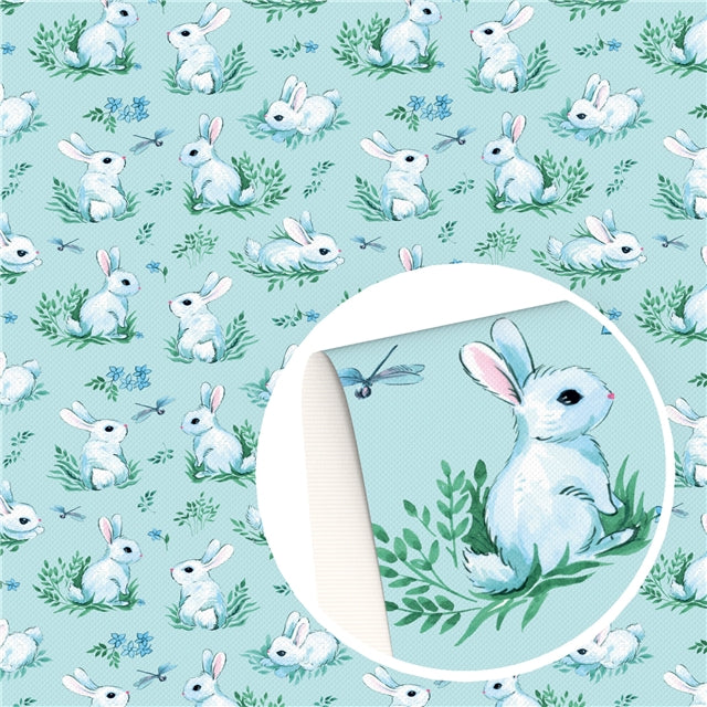 Sweet Bunny Fine Glitter Faux Leather Fabric Sheets