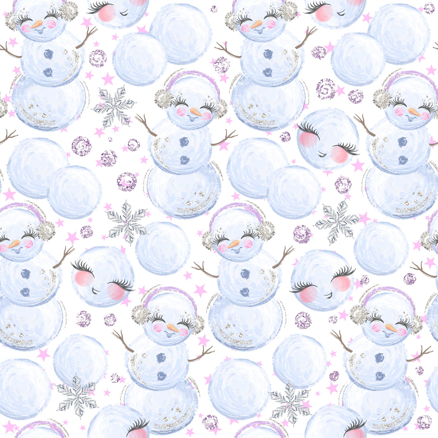 Happy Snowman Faux Leather Fabric Sheets