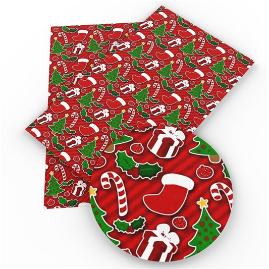 Christmas Treats Faux Leather Fabric Sheets