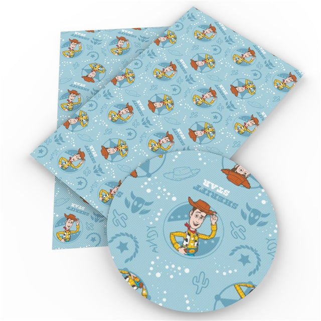 Toy Story Faux Leather Fabric Sheets