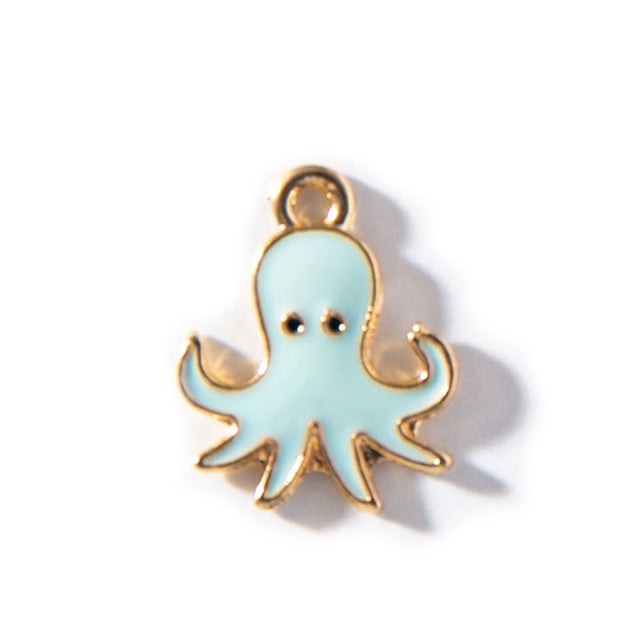 Blue Octopus Charm