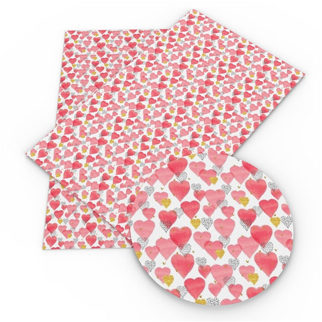 All The Hearts Faux Leather Fabric Sheets