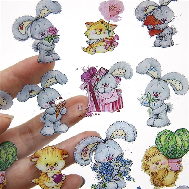 Transparent Easter Bunny Faux Leather Fabric Sheets