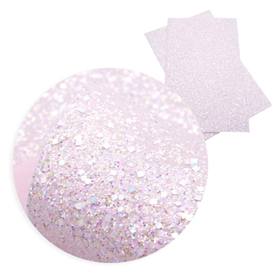 Fairytale Baby Pink Glitter Faux Leather Fabric Sheets