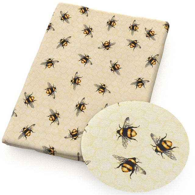 Bee Faux Leather Fabric Sheets