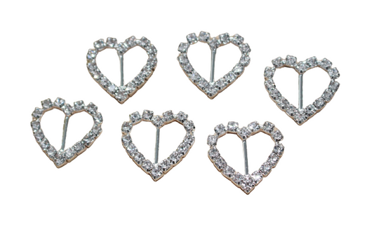 Diamante Rhinestone Heart Buckle