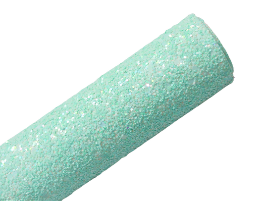 Turquoise Delight Chunky Glitter Fabric Sheets