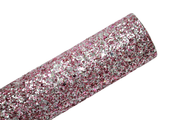 Candy Pink Chunky Glitter Fabric Sheets