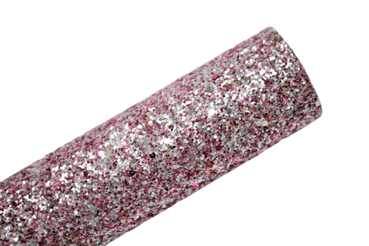 Candy Pink Chunky Glitter Fabric Sheets