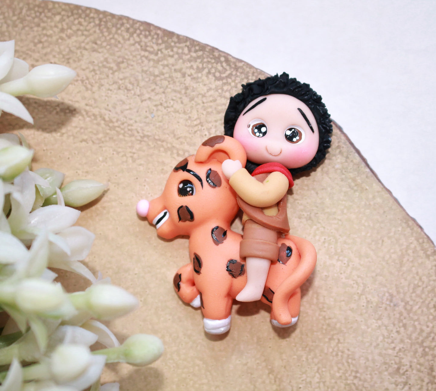 Character + Tiger Flat Back Clay Embellishment