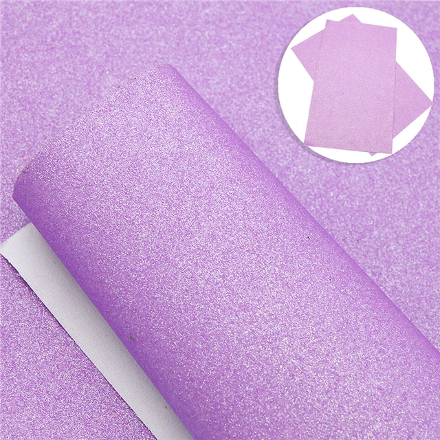 Lavender Sparkle Fine Glitter Faux Leather Fabric Sheets