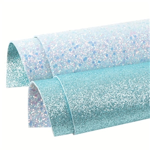 Double Sided Blue Ice Glitter Fabric Sheets