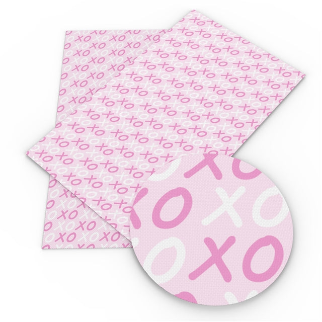 OXOX Pink Faux Leather Fabric Sheets