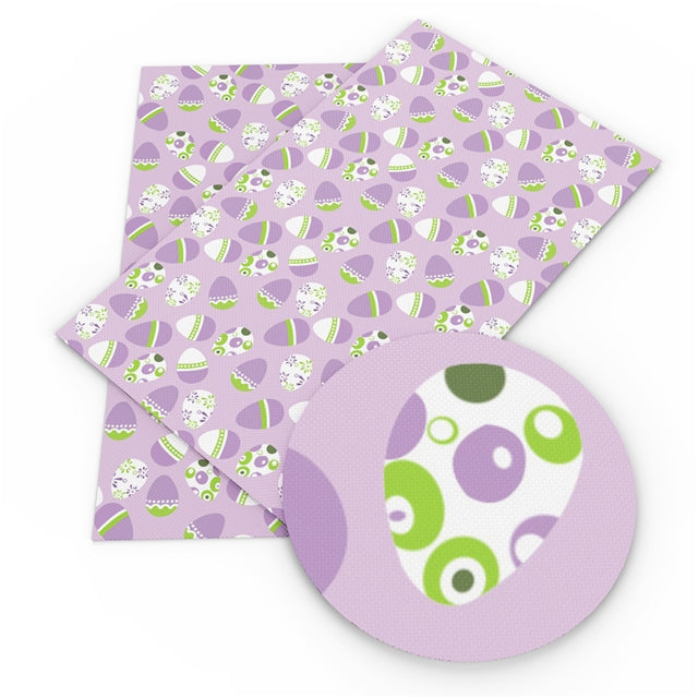 Lilac Eggs Faux Leather Fabric Sheets