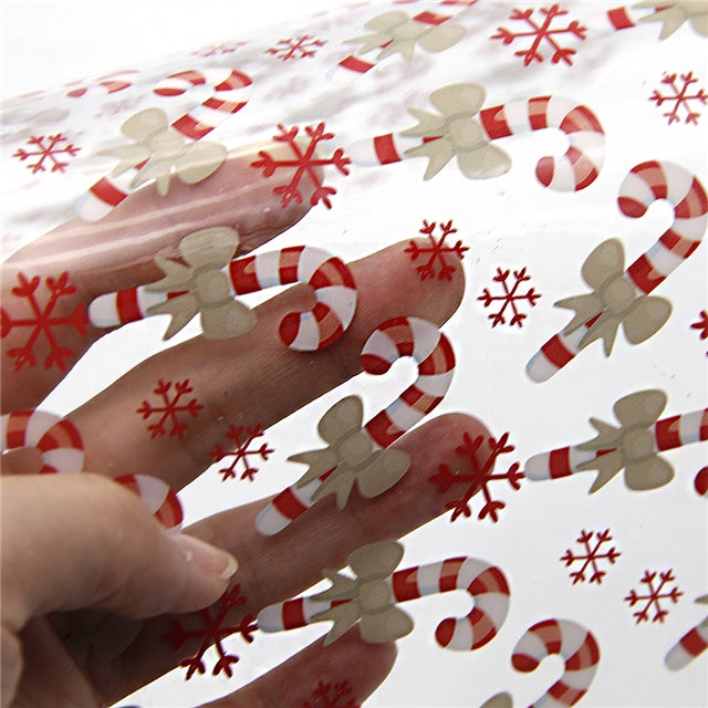 Transparent Candy Cane Fabric Sheets