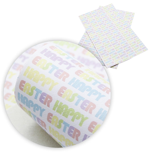 Happy Easter Faux Leather Fabric Sheets